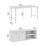 Bush Business Furniture Hustle 60"W Computer Desk and Low Storage Cabinet with Doors and Shelves, Platinum Gray (HUS011PG)~#|#~C0206C2B-5C9A-4EC2-B6D0B283DB0CA11E_sc7