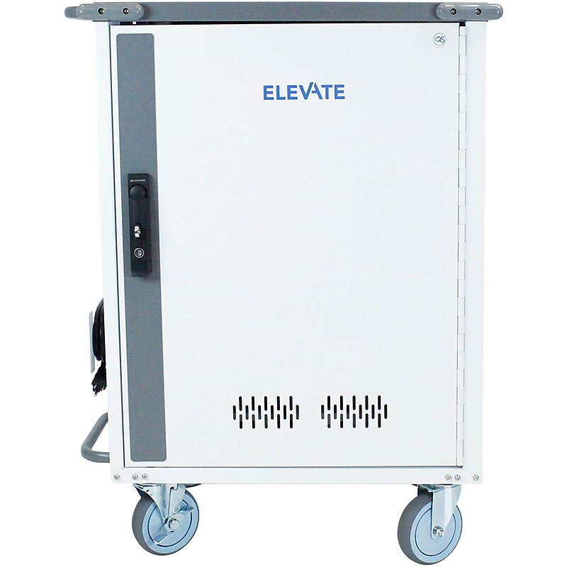 JAR Systems Elevate USB‑C Mobile Charging Cart, White (MC-6032-USBC) image 1