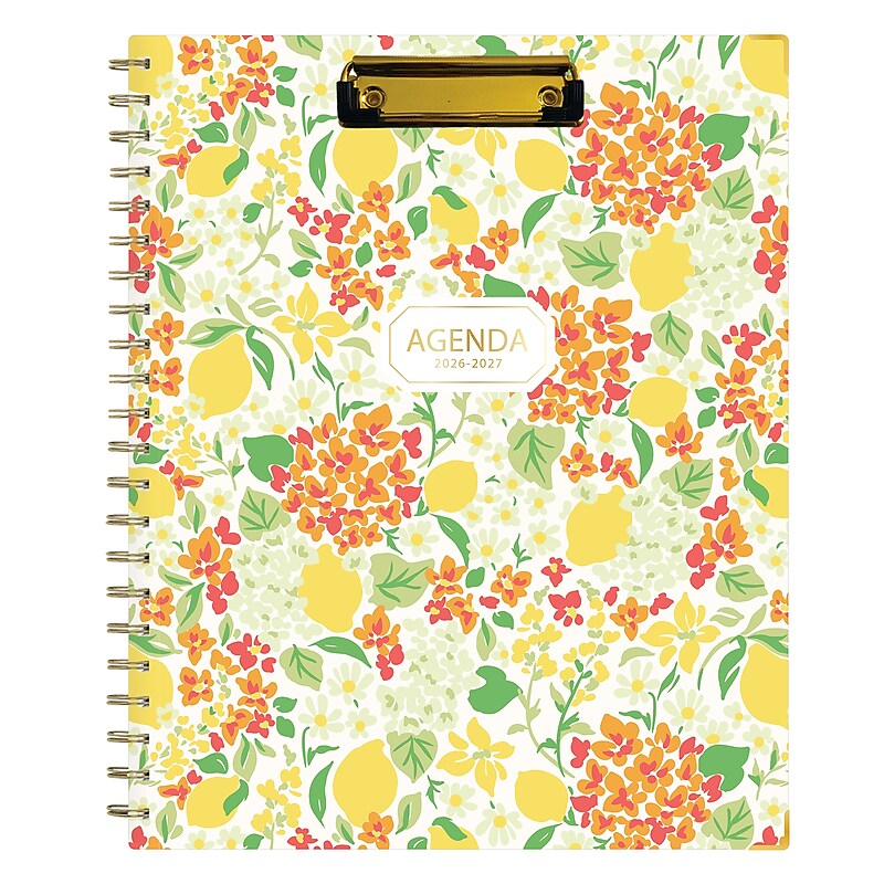 2026-2027 Blue Sky Palermo Clip 8" x 11" Academic Year Weekly & Monthly Planner, Plastic Cover (157586) image 1