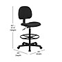 Flash Furniture Armless Fabric Drafting Stool with Footrest, Black (BT659BLK)~#|#~C0231FC7-F843-4F66-BA15E3078C0AF425_sc7