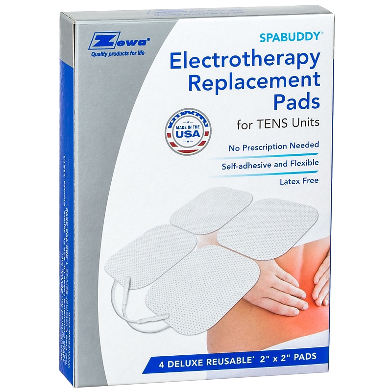 Zewa SpaBuddy 2" x 2" Self-Adhesive Square Electrodes, 4 Pads/Box (21055) image 1
