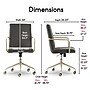 Elle Decor Giselle Fabric Computer and Desk Chair, Light Gray/Gold (CHR10058B)~#|#~C02BECFD-3D03-4483-9011CFCD116CAF0A_sc7
