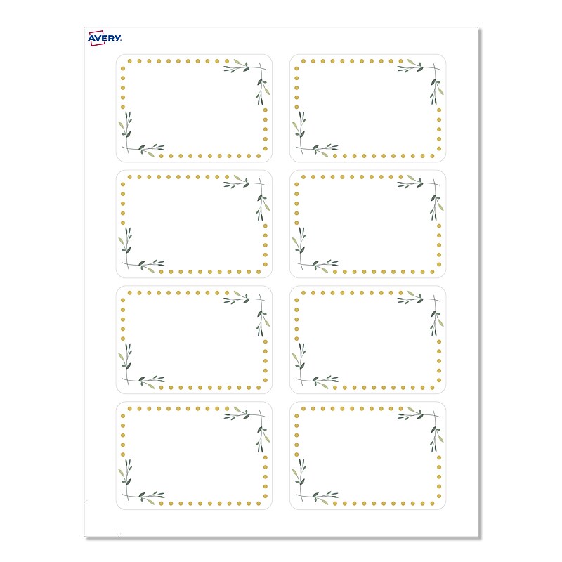 Avery Laser/Inkjet Rectangle Multipurpose Labels, 2-1/3" x 3-3/8", White, 80/Pack (S00-EY9) image 1