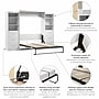 Bestar Pur Queen Murphy Bed and 2 Storage Units with Drawers (115W), White (26884-17)~#|#~C02F6A50-DF80-409F-827C0E5E3239440E_sc7
