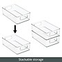 iDESIGN Small Stackable Plastic Storage Bin, Clear (29408M4)~#|#~C0333603-537B-4B87-8CF357CA9CCBE409_sc7