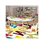 Flash Furniture Bright Beginnings Hercules 59" Semi-Circle Table, Height Adjustable, White/Beech (MK-ME088020-GG)~#|#~C03B0560-50BC-4250-83F7995C0838BABE_sc7