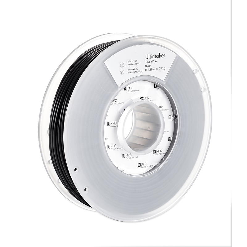 UltiMaker Tough PLA 2.85mm PLA Tough Filament Spool for 3D Printers, Black (202300) image 1