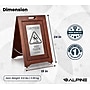 Alpine Industries Wet Floor Sign, 24" x 15", Rubber Wood/Stainless Steel (499-SSB)~#|#~C03B95D9-A0DE-4B67-90EB2A822B481091_sc7