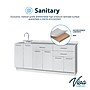 Viva Comfort 36'' H x 72" W Medical Cabinet with Left Sink and 72" W Wall Cabinet, 6 Doors, 3 Drawers (90272LS-GRY-WAL)~#|#~C03BAE4B-3368-4232-9765BDCD433884E4_sc7