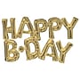 Party City (Air-Filled) Happy B-Day Foil Balloon Letter Banner, White Gold, 2/Pack (AM4467531-NS)~#|#~C03C6400-6D41-445E-96275317AC7FFE8D_sc7