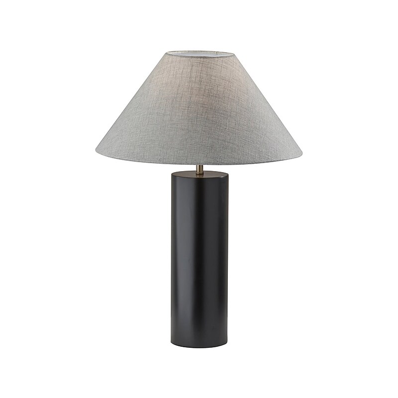 Adesso Martin Incandescent Table Lamp, Black/Light Gray (1509-01) image 1