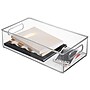 iDESIGN Stackable Plastic Storage Bin, 4" x 14.6"x 8", Clear, 6/Pack (29007M6)~#|#~C04AC9A5-62F9-44C7-AF528E2209529EA3_sc7