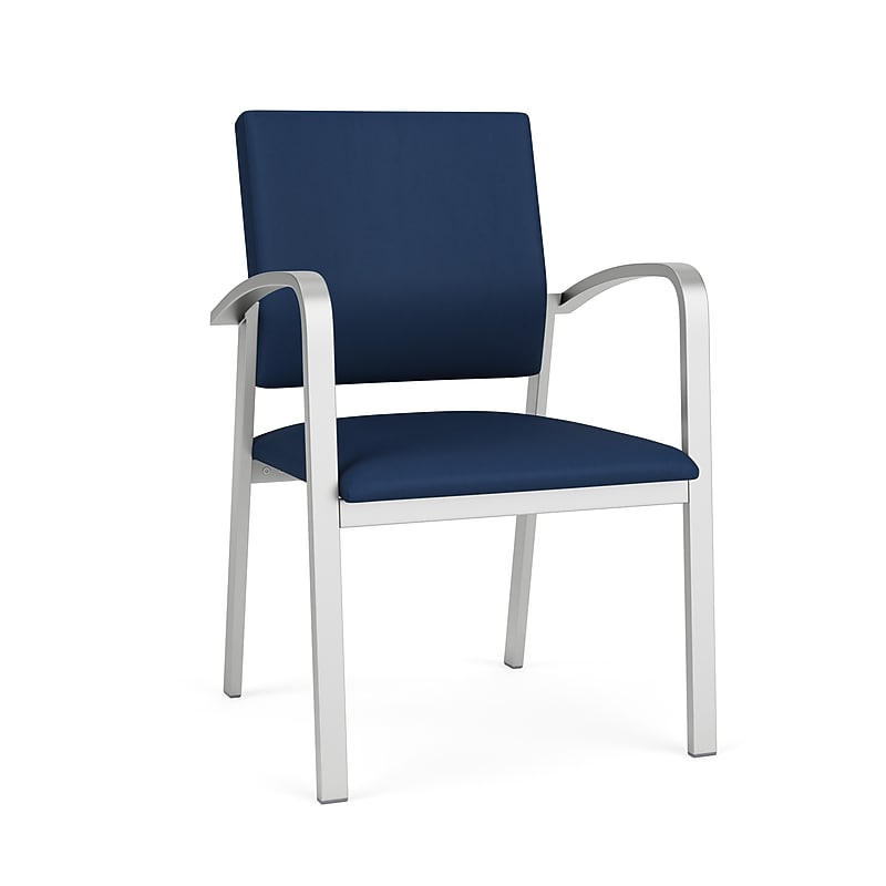 Lesro Newport Vinyl Guest Chair, Patriot Plus Imperial Blue/Silver (NP1101.SSV-01PPIB) image 1