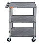 Luxor ENDURA 3-Shelf Utility Cart, Gray (HE34-G)~#|#~C05113E1-4A04-41F7-B3E41BB9DB76380B_sc7