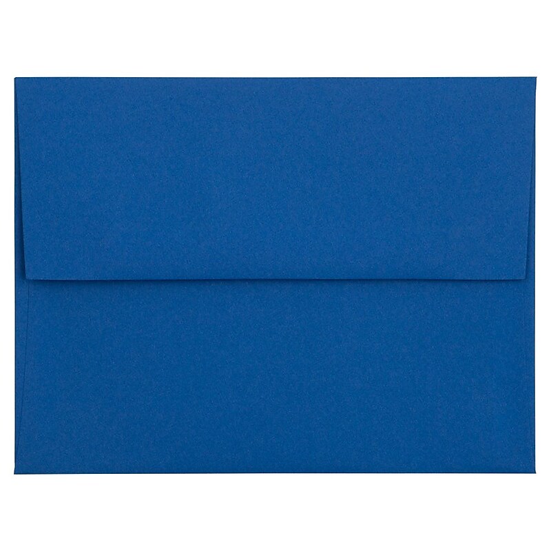 JAM Paper A2 Invitation Envelope 4 3/8" x 5 3/4", Presidential Blue, 25/Pack (563913396) image 1