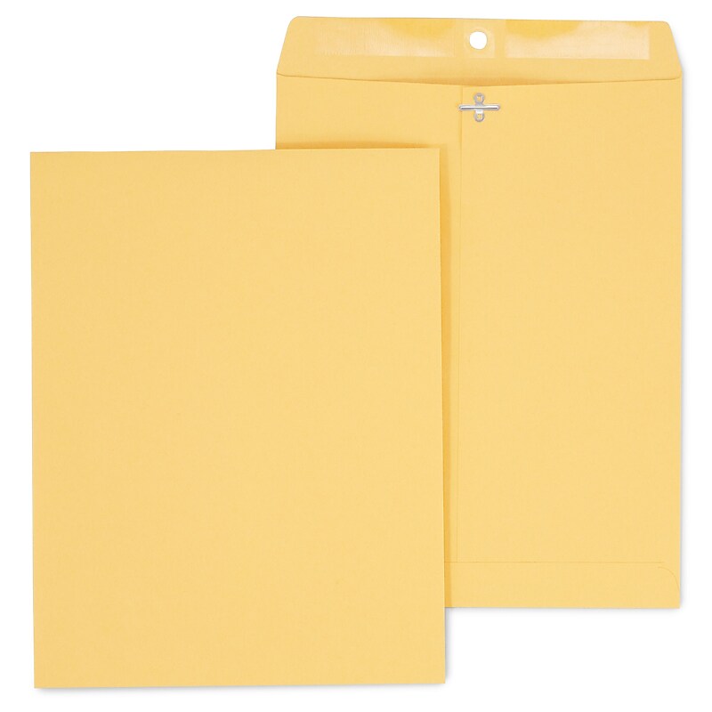 Staples Kraft Clasp & Moistenable Glue Catalog Envelopes, 10" x 13", Brown, 100/Box (ST187039-CC) image 1