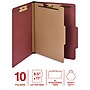 Staples 60% Recycled Heavy Duty Pressboard Classification Folder, 1-Divider, 2" Expansion, Letter Size, Red, 10/Box (ST62558)~#|#~C0748762-32FA-48E9-8A03253A3B233A9A_sc7