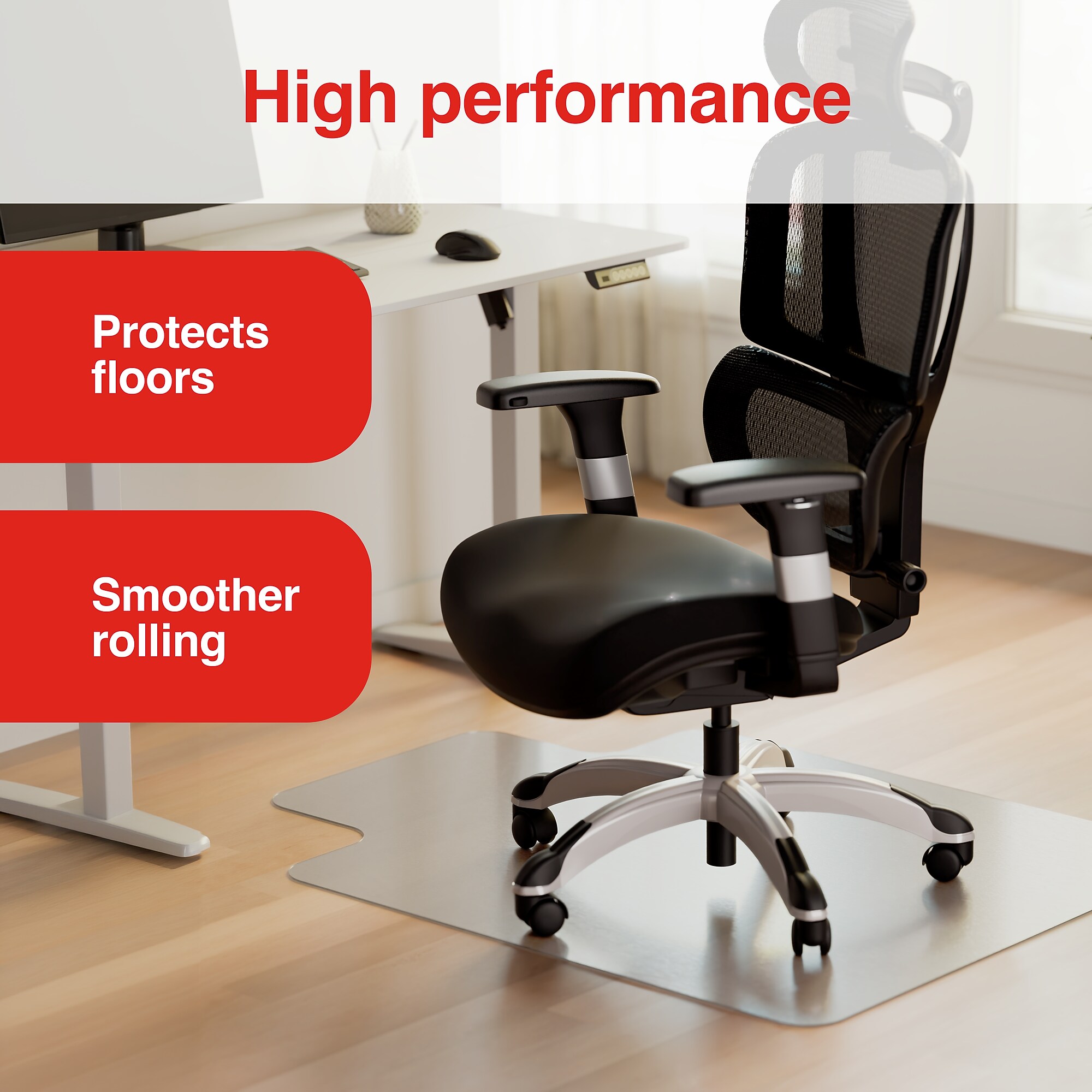 Staples Hard Floor Chair Mat with Lip, 36″ x 48″, Clear Polycarbonate (ST63679) Sansujyuku sansujyuku.com
