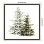 Amanti Art Vintage Wooded Holiday Trees in Snow by Katie Pertiet Framed Canvas Wall Art Print, 22" x 22" (A42675456637)~#|#~C0790F6A-AE37-47A9-A5F35DBD110F70B6_sc7