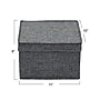 Household Essentials Medium Stackable Folding Fabric Storage Bin, 6" x 10"x 11", 11.42 Qt., Gray, 2/Pack (7511-1)~#|#~C07BC8D4-4514-4729-9617AF18DC9120FB_sc7