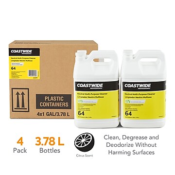 Coastwide Professional Multi-Purpose Neutral Cleaner 64, 3.78L, 4/Carton (CW640001-A)