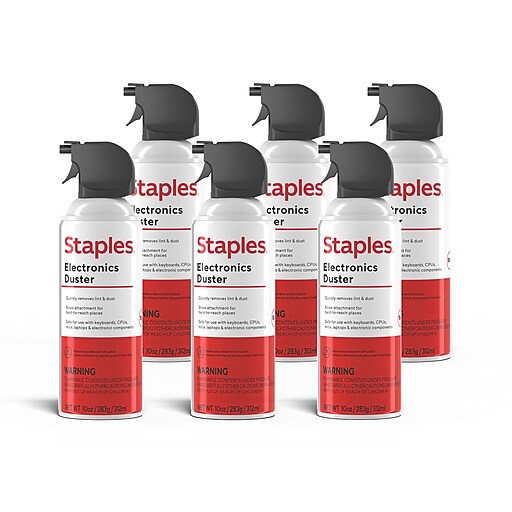 Staples® Electronics Air Duster, 10 oz., 6/Pack (SPL10ENFR6) Staples