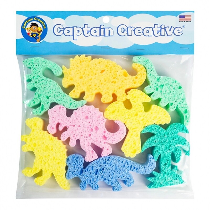 Captain Creative Super Sponges Dinosaurs Pack, 8/Pack (APISS18021) image 1