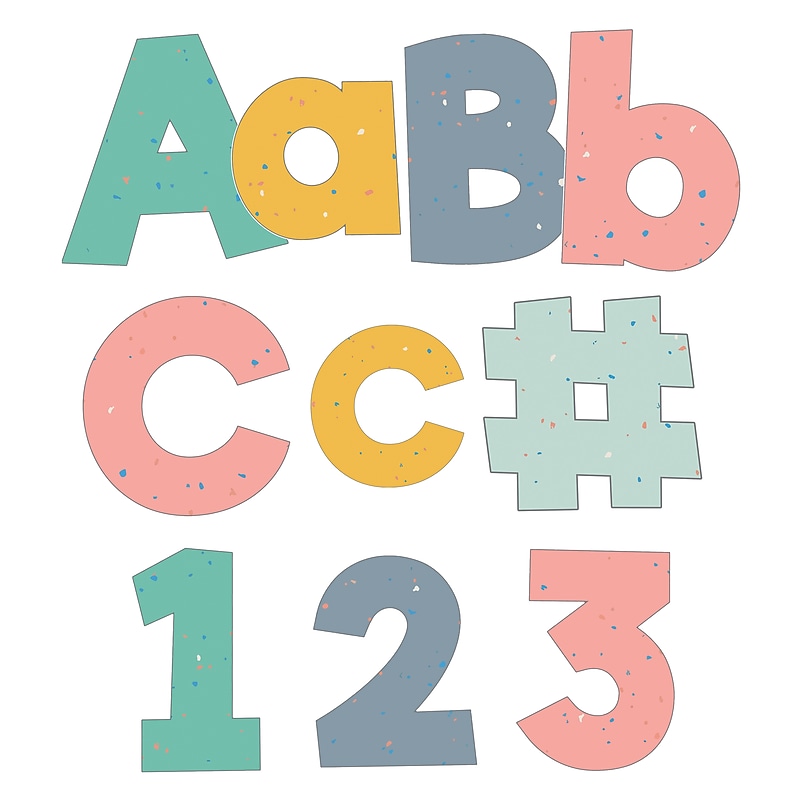 Carson Dellosa 4" We Belong Combo Pack EZ Letters and Numbers, Multicolored, 219/Pack, 2 Packs/Bundle (CD-130097-2) image 1