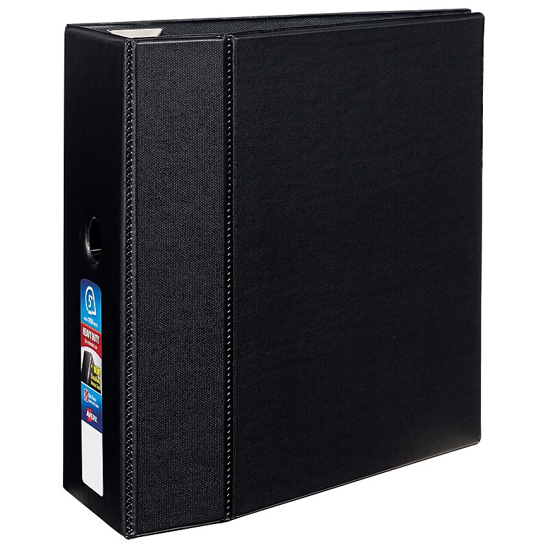 Avery Heavy Duty 5" 3-Ring Non-View Binders with Thumb Notch, One Touch EZD Ring, Black (79-986) image 1