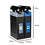 Commercial Zone Avante Series Polyethylene Dual-Stream Trash and Recycling Center, 60 Gallon, Black (787206MSA)~#|#~C091D862-E256-40FE-A8FA0E305402474B_sc7