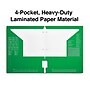 Staples 3-Hole Punched 4-Pocket Paper Presentation Folder, Green (ST56212-CC)~#|#~C0965932-5A8F-401C-A868057A1E16531D_sc7