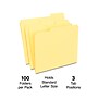 Staples Reinforced File Folders, 1/3-Cut Tab, Letter Size, Yellow, 100/Box (ST508903-CC)~#|#~C099E024-97DF-44E9-BE2092B45C1A99E0_sc7