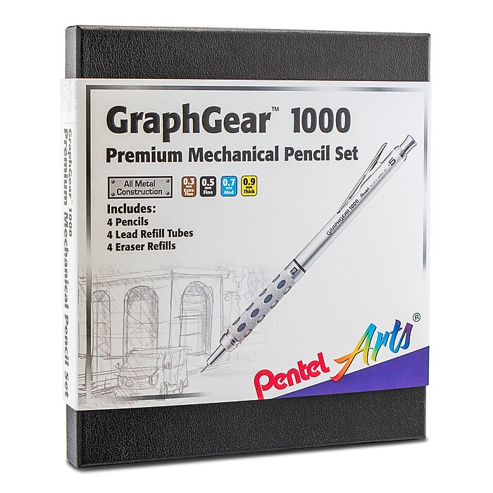 Pentel Arts GraphGear 1000 Premium Mechanical Pencil Gift Set with