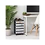 Iris 5-Drawer Storage Cart, Black/Translucent White (585006)~#|#~C0A2C095-7A85-42AE-BF77D343AF78B078_sc7