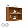 Bush Furniture Universal 30"H 2-Shelf Bookcase with Adjustable Shelf, Natural Cherry (WL12466)~#|#~C0AC7F02-0302-4DC6-916462669038F107_sc7