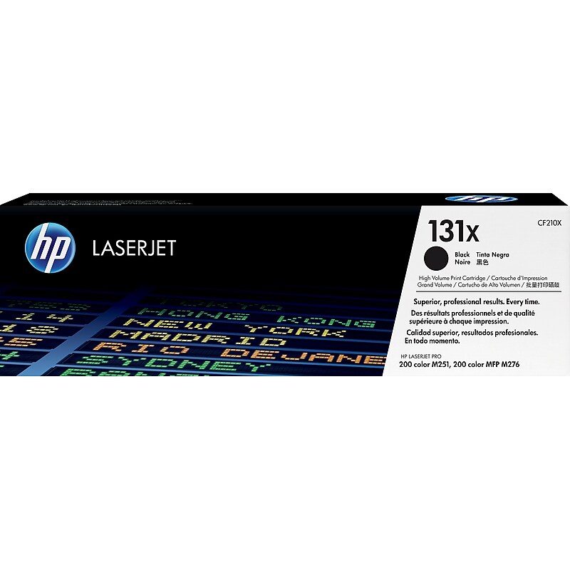 HP 131X Black High Yield Toner Cartridge, Prints Up to 2,400 pages (CF210X) image 1
