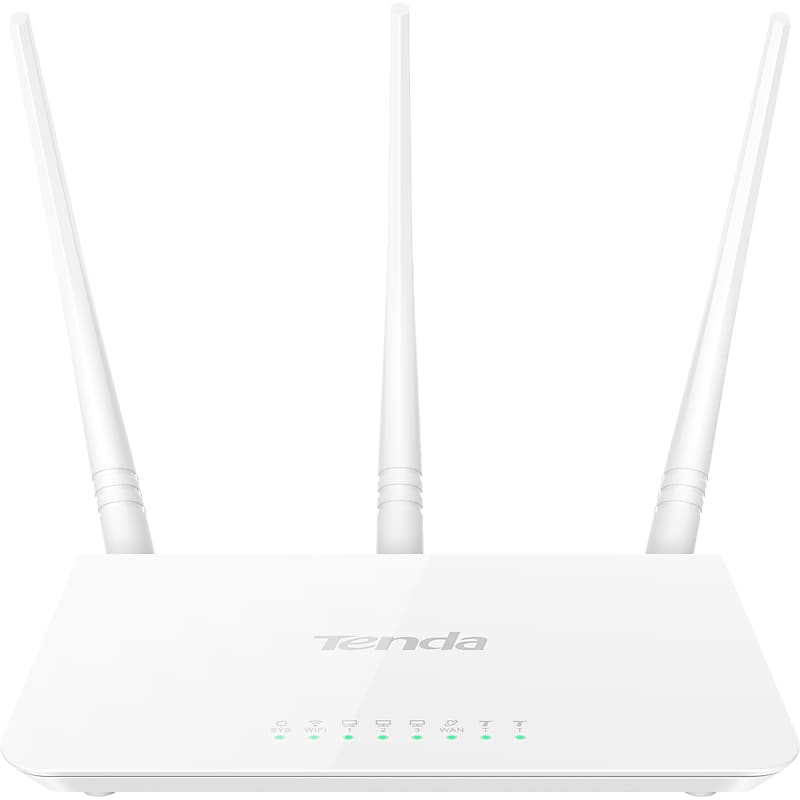 Tenda F3 802.11b/g/n 300Mbps Single Band Wi-Fi 4 Wireless Router, White (F3) image 1