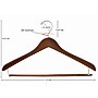 Nahanco 19" Wood Concave Ladies' Suit Hanger, Walnut, 100/Box (70-19GH)~#|#~C0AE6193-6AE2-459A-BF626B3E2CD0EE38_sc7