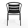 Flash Furniture Metal Restaurant Stack Chair with Aluminum Slats, Black (TLH-017C-BK-GG)~#|#~C0B1B1DE-3D0D-4F6C-86715C78D5D9EF2D_sc7