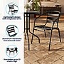Flash Furniture Aluminum Stacking Patio Chairs, Black, 4/Pack (4TLH017CBK)~#|#~C0B40F25-0525-4FD9-A1C097332734612A_sc7