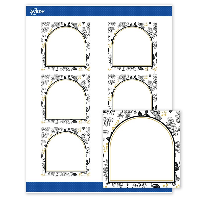Avery Square Laser/Inkjet Multipurpose Labels, 3" x 3", White, 60/Pack (19479371009) image 1