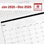 2026 Staples 22" x 17" Monthly Desk Pad Calendar, Unlined, Black/White (ST58448-26)~#|#~C0B8BA6D-3E21-436E-B9FE295F426D2ED5_sc7