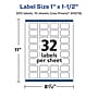 Avery Laser/Inkjet Rectangle Multipurpose Labels, 1" x 1-1/2", Clear, 320/Pack (94219)~#|#~C0BE75EA-F856-492F-AEB2248F407DB290_sc7