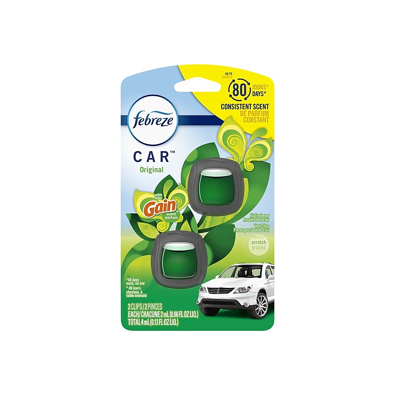 Febreze CAR Air Freshener Cartridge, Gain Original Scent, 0.06 Fl. Oz. (3077201109) image 1