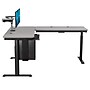 VersaDesk PowerLift 60"W Electric L-Shaped Adjustable Standing Desk, Gray/Black (PLLSD7260-BG-APP)~#|#~C0C2C9C1-31E6-4D6C-9DA12E97D43106BA_sc7
