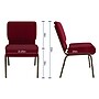 Flash Furniture HERCULES Series Fabric Church Stacking Chair, Burgundy/Gold Vein Frame (FCH2214GV369)~#|#~C0C713D2-D180-4DFC-8C782F1140702DD3_sc7