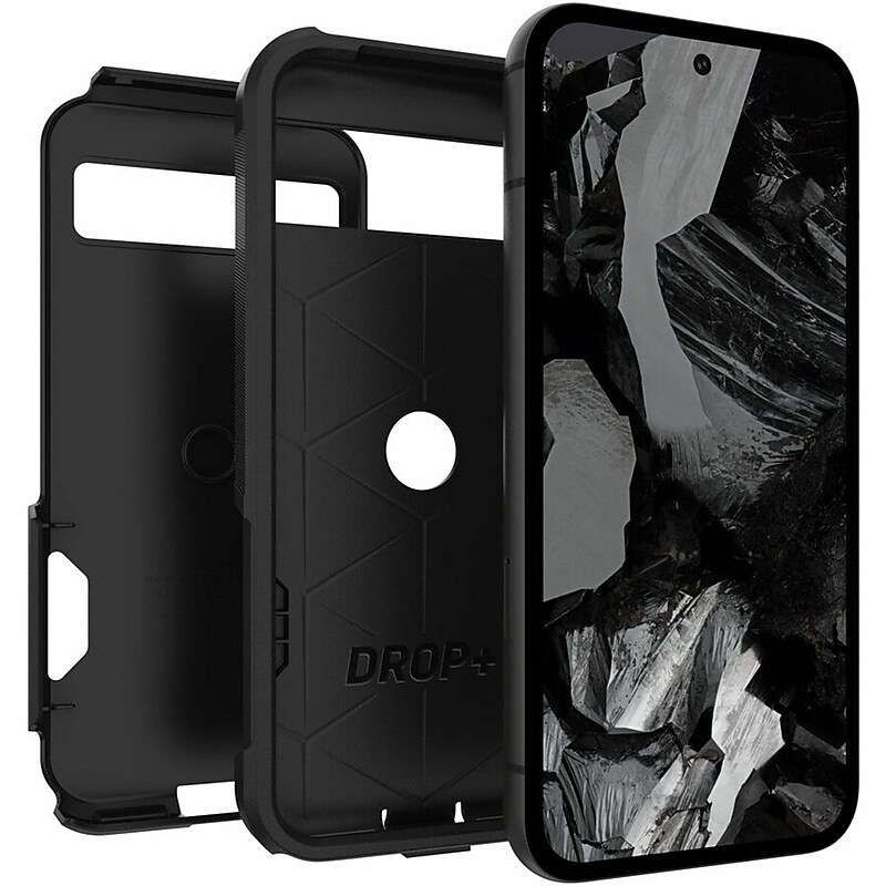 OtterBox Commuter Phone Case for Google Pixel 8a, Shock Absorbing, Black (77-95300) image 1