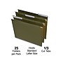 Staples 100% Recycled Reinforced Recycled Hanging File Folder, 1/3-Cut Tab, Letter Size, Standard Green, 25/Box~#|#~C0CE604A-EDEA-45D6-95D289FC7CF84B30_sc7
