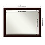 Amanti Art Coffee Bean Brown Frame Wall Mirror, 35.25" x 45.25" (A42674960989)~#|#~C0DB184B-E541-4982-B00FEA5B43E36AB0_sc7