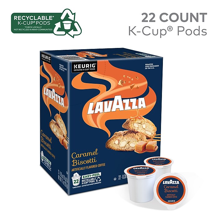 EGカプリス75g〜130g 8本セット未使用 Lavazza Caramel Biscotti Coffee Keurig® K-Cup® Pods, Light Roast